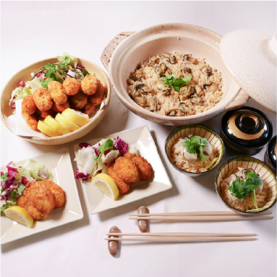 かきごはんの素とカキフライの画像