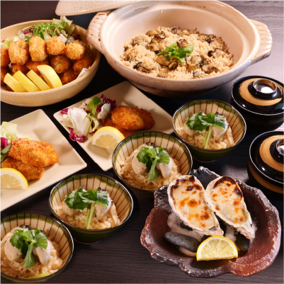 かき料理と牡蠣のおつまみの画像