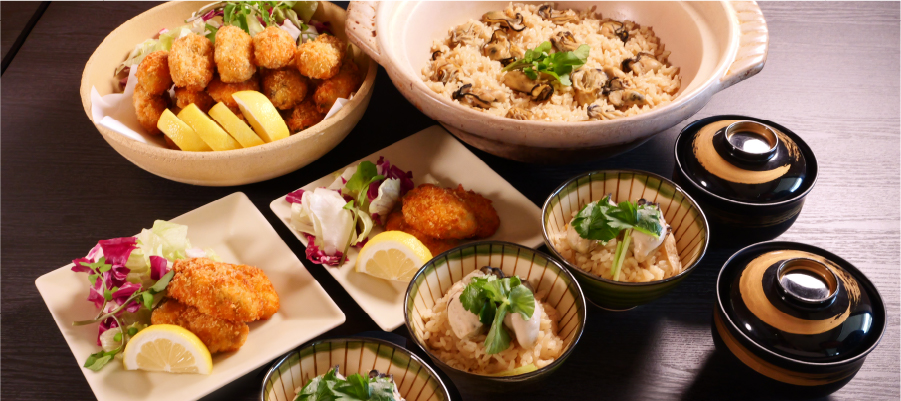 美味しそうなかきごはんの素とかきフライのイメージ画像