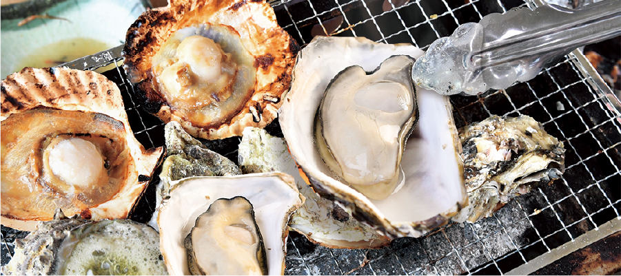 美味しそうな殻付かきのイメージ画像