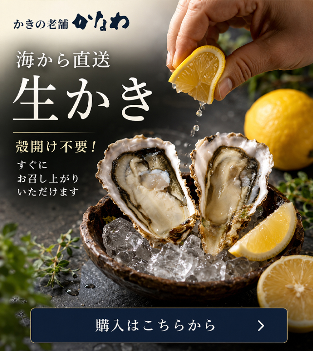 かなわの牡蠣生牡蠣ハーフシェル