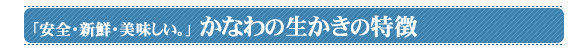 「安全・新鮮・美味しい」かなわの生かきの特徴